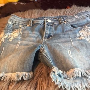Denim shorts
